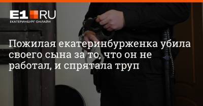 Артем Устюжанин - Пожилая екатеринбурженка убила своего сына за то, что он не работал, и спрятала труп - e1.ru - Екатеринбург