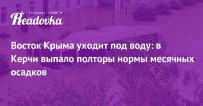 Восток Крыма уходит под воду: в Керчи выпало полторы нормы месячных осадков - readovka.news - Крым - Керчь