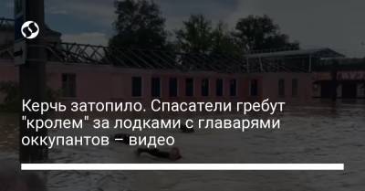 Сергей Аксенов - Керчь затопило. Спасатели гребут "кролем" за лодками с главарями оккупантов – видео - liga.net - Крым - район Ленинский - Керчь