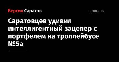 Саратовцев удивил интеллигентный зацепер с портфелем на троллейбусе №5а - nversia.ru - Саратов