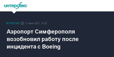 Аэропорт Симферополя возобновил работу после инцидента с Boeing - interfax.ru - Москва - Крым - Симферополь - Севастополь