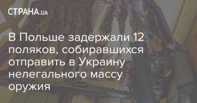 В Польше задержали 12 поляков, собиравшихся отправить в Украину нелегального массу оружия - strana.ua - Польша - Словакия