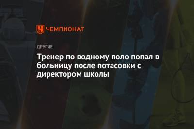 Тренер по водному поло попал в больницу после потасовки с директором школы - championat.com - Санкт-Петербург