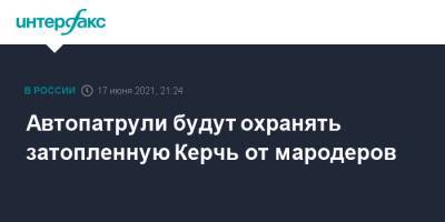 Сергей Бороздин - Автопатрули будут охранять затопленную Керчь от мародеров - interfax.ru - Москва - Крым - Керчь