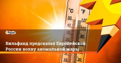 Роман Вильфанда - Вильфанд предсказал Европейской России волну аномальной жары - ridus.ru - ЦФО