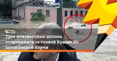 Сергей Аксенов - Трое неизвестных вплавь отправились за главой Крыма по затопленной Керчи - ridus.ru - Крым - Керчь