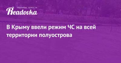 В Крыму ввели режим ЧС на всей территории полуострова - readovka.ru - Крым - Керчь