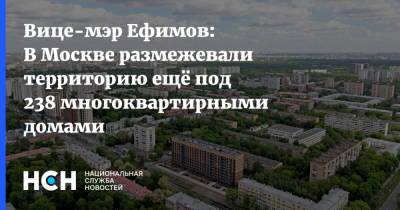 Владимир Ефимов - Вице-мэр Ефимов: В Москве размежевали территорию ещё под 238 многоквартирными домами - nsn.fm - Москва