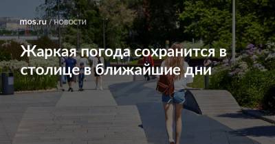 Жаркая погода сохранится в столице в ближайшие дни - mos.ru - Москва
