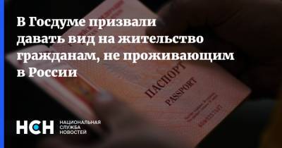 Константин Затулин - В Госдуме призвали давать вид на жительство гражданам, не проживающим в России - nsn.fm - Россия