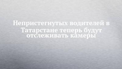 Непристегнутых водителей в Татарстане теперь будут отслеживать камеры - chelny-izvest.ru - респ. Татарстан