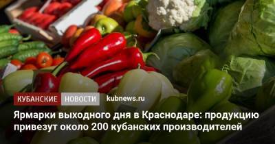 Ярмарки выходного дня в Краснодаре: продукцию привезут около 200 кубанских производителей - kubnews.ru - Краснодарский край - Краснодар - Торговля