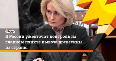 Виктория Абрамченко - В России ужесточат контроль на главном пункте вывоза древесины из страны - ridus.ru