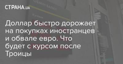 Доллар быстро дорожает на покупках иностранцев и обвале евро. Что будет с курсом после Троицы - strana.ua - Украина