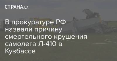 В прокуратуре РФ назвали причину смертельного крушения самолета Л-410 в Кузбассе - strana.ua