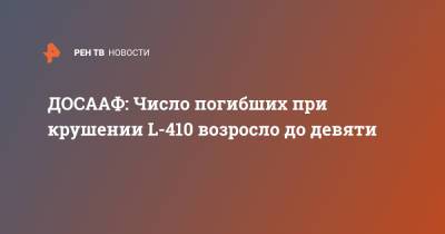 ДОСААФ: Число погибших при крушении L-410 возросло до девяти - ren.tv - Кемеровская обл.
