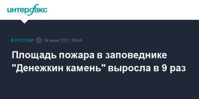 Площадь пожара в заповеднике "Денежкин камень" выросла в 9 раз - interfax.ru - Москва - Свердловская обл.