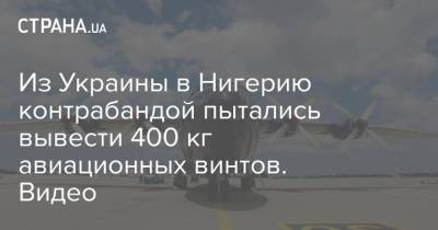 Из Украины в Нигерию контрабандой пытались вывести 400 кг авиационных винтов. Видео - strana.ua - Румыния - Нигерия