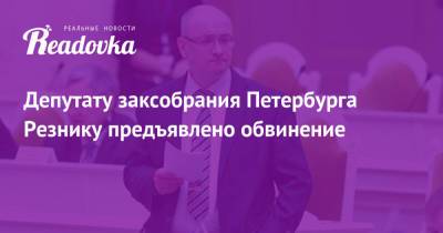 Депутату заксобрания Петербурга Резнику предъявлено обвинение - readovka.news - Санкт-Петербург