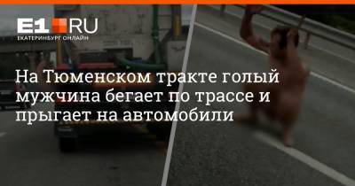 На Тюменском тракте голый мужчина бегает по трассе и прыгает на автомобили - e1.ru - Екатеринбург