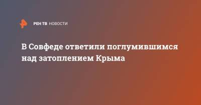 Ольга Ковитиди - В Совфеде ответили поглумившимся над затоплением Крыма - ren.tv - Москва - Украина - Киев - Крым