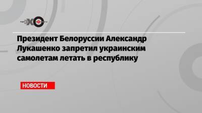 Александр Лукашенко - Роман Протасевич - Президент Белоруссии Александр Лукашенко запретил украинским самолетам летать в республику - echo.msk.ru - Киев - Вильнюс - Минск
