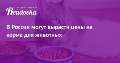 В России могут вырасти цены на корма для животных - readovka.news