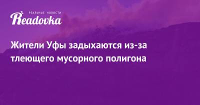 Андрей Воробьев - Жители Уфы задыхаются из-за тлеющего мусорного полигона - readovka.ru - Московская обл. - Уфа