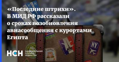 Михаил Богданов - «Последние штрихи». В МИД РФ рассказали о сроках возобновления авиасообщения с курортами Египта - nsn.fm - Египет