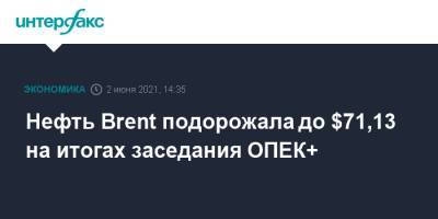 Нефть Brent подорожала до $71,13 на итогах заседания ОПЕК+ - interfax.ru - Москва - Лондон - Саудовская Аравия - Нью-Йорк