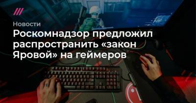 Роскомнадзор предложил распространить «закон Яровой» на геймеров - tvrain.ru - Южная Корея - Япония