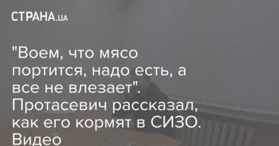 Роман Протасевич - "Воем, что мясо портится, надо есть, а все не влезает". Протасевич рассказал, как его кормят в СИЗО. Видео - strana.ua - Украина - Вильнюс - Минск