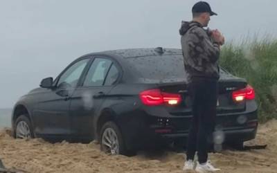 BMW буксует без водителя - нет, не постановка! - zr.ru