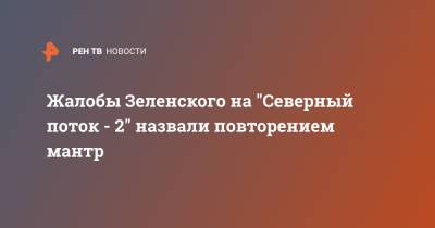 Владимир Зеленский - Игорь Юшков - Жалобы Зеленского на "Северный поток - 2" назвали повторением мантр - ren.tv - Россия - Украина