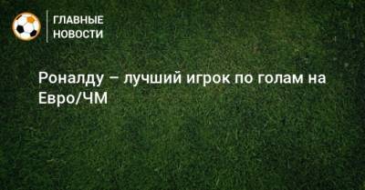 Криштиану Роналду - На Евро - Роналду – лучший игрок по голам на Евро/ЧМ - bombardir.ru