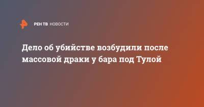 Дело об убийстве возбудили после массовой драки у бара под Тулой - ren.tv - Тула - Советск - Тульская обл.