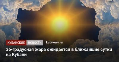 36-градусная жара ожидается в ближайшие сутки на Кубани - kubnews.ru - Краснодарский край