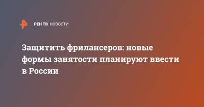 Защитить фрилансеров: новые формы занятости планируют ввести в России - ren.tv