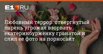 Любовный террор: отвергнутый парень угрожал взорвать екатеринбурженку гранатой и слил ее фото на порносайт - e1.ru - Екатеринбург