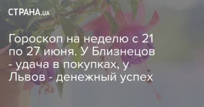 Гороскоп на неделю с 21 по 27 июня. У Близнецов - удача в покупках, у Львов - денежный успех - strana.ua