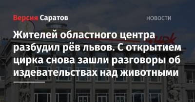 Жителей областного центра разбудил рёв львов. С открытием цирка снова зашли разговоры об издевательствах над животными - nversia.ru - Саратов