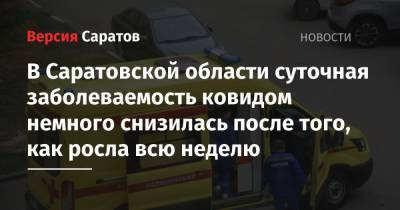 В Саратовской области суточная заболеваемость ковидом немного снизилась после того, как росла всю неделю - nversia.ru - Саратовская обл. - Саратов - район Энгельсский