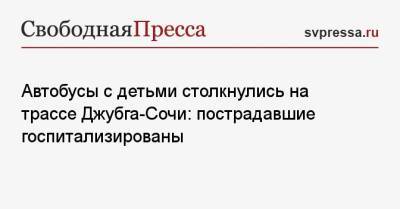 Автобусы с детьми столкнулись на трассе Джубга-Сочи: пострадавшие госпитализированы - svpressa.ru - Сочи - Краснодарский край - Хабаровский край - Хабаровск - район Туапсинский