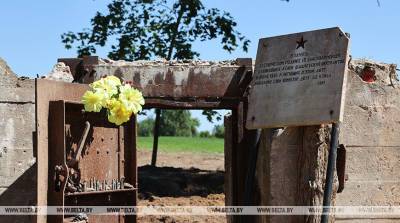 РЕПОРТАЖ: Мемориал гарнизону уничтоженного в войну дота создают в Полоцком районе - belta.by - район Полоцкий - Полоцк