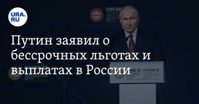 Владимир Путин - Путин заявил о бессрочных льготах и выплатах в России - ura.news