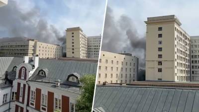 В Москве горит военная академия - gazeta.ru - Москва