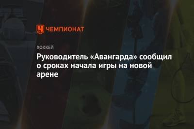 Александр Крылов - Руководитель «Авангарда» сообщил о сроках начала игры на новой арене - championat.com - Москва - Омск