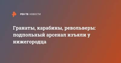 Ирина Волк - Гранаты, карабины, револьверы: подпольный арсенал изъяли у нижегородца - ren.tv - Нижний Новгород - Нижний Новгород