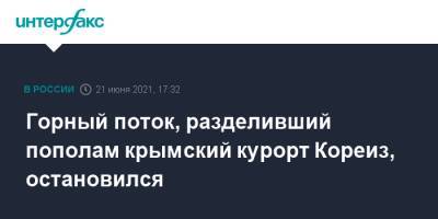 Горный поток, разделивший пополам крымский курорт Кореиз, остановился - interfax.ru - Москва - Крым - Янина Павленко