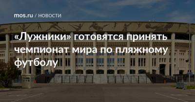 Джанни Инфантино - «Лужники» готовятся принять чемпионат мира по пляжному футболу - mos.ru - Москва